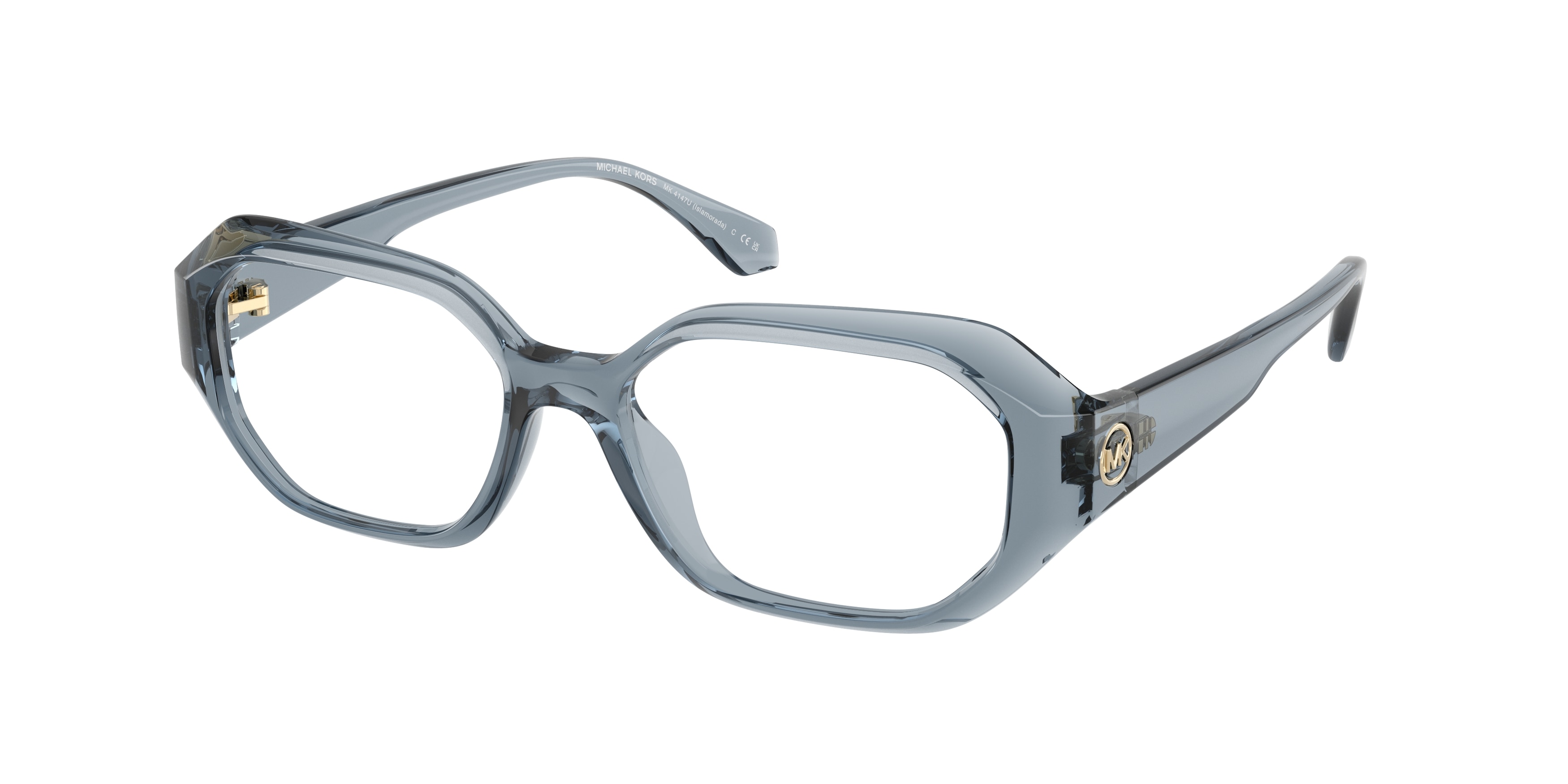 Michael Kors Woman MK4147U ISLAMORADA 4014 Vista frames Injected Blue Transparent Geometric Normal-image